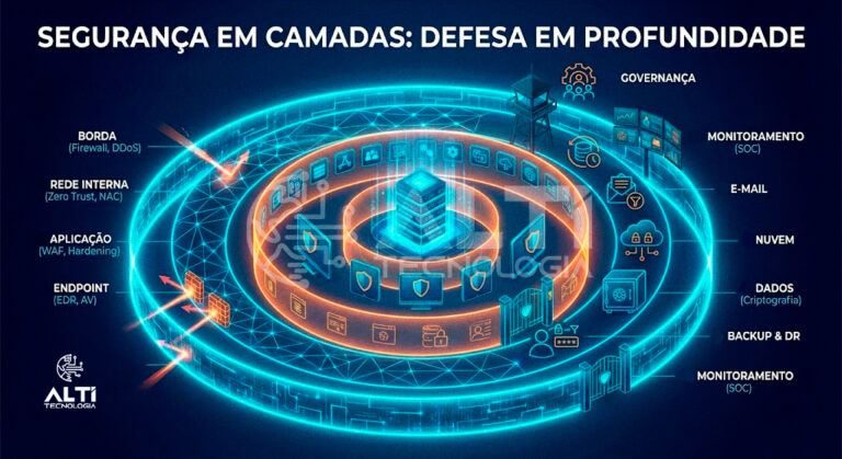 Segurança em Camadas: O Guia da Defesa em Profundidade para Empresas